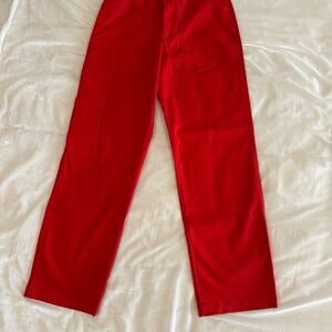 ZARA Red Utility Cargo Pants